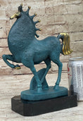 Load image into Gallery viewer, Abstract Modern Artwork Tang Horse Bronze Sculpture Marble Base Figurine Figure