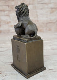 Load image into Gallery viewer, Regius Palace Chinese Guardian Lion & Earth Globe Bronze Statue Sculpture Decor