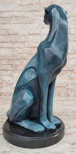 Hand Made Cougar Puma Mountain Lion Genuine Bronze Sculpture by Henry Moore