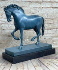 Load image into Gallery viewer, Hot Cast Bronze Chinese Tang Horse Green Blue Patina Sculpture Statue Figure