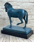 Load image into Gallery viewer, Hot Cast Bronze Chinese Tang Horse Green Blue Patina Sculpture Statue Figure
