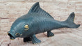 Load image into Gallery viewer, Bronze Koi Fish Sculpture – Large Decorative Asian-Inspired Art Piece with Gold Accents