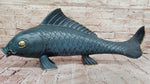Bronze Koi Fish Sculpture – Large Decorative Asian-Inspired Art Piece with Gold Accents