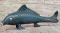 Load image into Gallery viewer, Bronze Koi Fish Sculpture – Large Decorative Asian-Inspired Art Piece with Gold Accents