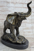 Load image into Gallery viewer, Bronze Metal Elephant Statue Sculpture Figure Figurine 12" x 14"