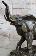 Load image into Gallery viewer, Bronze Metal Elephant Statue Sculpture Figure Figurine 12" x 14"