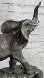 Bronze Metal Elephant Statue Sculpture Figure Figurine 12