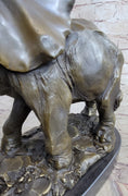 Load image into Gallery viewer, Bronze Metal Elephant Statue Sculpture Figure Figurine 12" x 14"