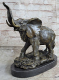 Load image into Gallery viewer, Bronze Metal Elephant Statue Sculpture Figure Figurine 12" x 14"