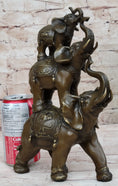Load image into Gallery viewer, Collectible Bronze Elephant Safari Statue Art Figure Figurine Animal Hot Cast