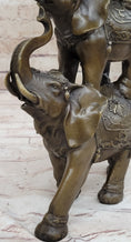 Load image into Gallery viewer, Collectible Bronze Elephant Safari Statue Art Figure Figurine Animal Hot Cast