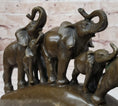 Load image into Gallery viewer, Tibet Royal family Pure Bronze Hot Cast Fine Lotus Lucky Elephant Statue Fortune