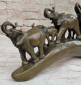 Load image into Gallery viewer, Tibet Royal family Pure Bronze Hot Cast Fine Lotus Lucky Elephant Statue Fortune