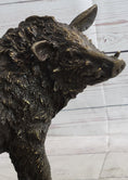 Load image into Gallery viewer, Wild Boar Hog Pig Bronze Sculpture Statue Figure Wildlife Art Decor Marble Base