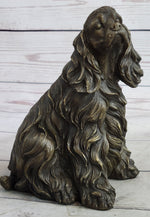 Bronze Metal Figurine Sculpture Statue of a Dog Cocker Spaniel or King Charles Cavalier