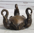 Load image into Gallery viewer, Bronze Metal Elephant Candy Dish Ashtray Original Art Sculpture Decor