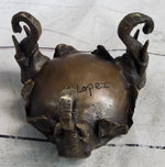 Bronze Metal Elephant Candy Dish Ashtray Original Art Sculpture Decor