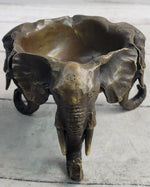 Bronze Metal Elephant Candy Dish Ashtray Original Art Sculpture Decor