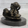 Load image into Gallery viewer, Miniature Bronze Sculpture Statue Elephant Family Figure Collectible 12" x 15"