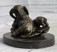Load image into Gallery viewer, Miniature Bronze Sculpture Statue Elephant Family Figure Collectible 12" x 15"