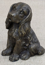 Cocker Spaniel Big Eared Puppy Dog Bronze Figurine Statue Sculpture 6