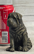 Load image into Gallery viewer, Shar Pei Puppy Dog Bronze Metal Sculpture Figurine Signed Original Art