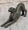 Load image into Gallery viewer, Stretching Cheetah Big Cat Bronze Figurine Figure Sculpture Signed Original 5" x 10"