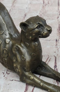 Load image into Gallery viewer, Stretching Cheetah Big Cat Bronze Figurine Figure Sculpture Signed Original 5" x 10"