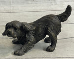 Cavalier King Charles Spaniel Puppy Dog Bronze Metal Sculpture Statue Figurine