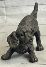 Cavalier King Charles Spaniel Puppy Dog Bronze Metal Sculpture Statue Figurine