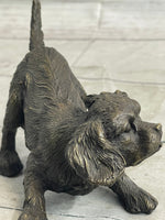 Cavalier King Charles Spaniel Puppy Dog Bronze Metal Sculpture Statue Figurine