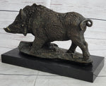 Art Deco HotCast Wild Pig Boar Farm Bronze Animal Statue Sculpture Figurine Gift