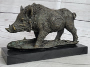 Art Deco HotCast Wild Pig Boar Farm Bronze Animal Statue Sculpture Figurine Gift