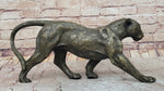 Hot Cast Bronze Cheetah Cat Figurine Sculpture Statue Decor