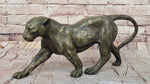 Hot Cast Bronze Cheetah Cat Figurine Sculpture Statue Decor