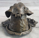 Labrador Retriever Dog Puppy Incense Burner Bronze Metal Sculpture Original Art