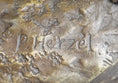 Load image into Gallery viewer, Lion Tiger & Cub Bronze Statue Sculpture Wildlife Figure Decor Handmade Art