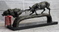 Load image into Gallery viewer, Elk Reindeer Caribou vs. Bear Bronze Sculpture Statue Wildlife Original Art Decor