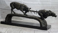 Load image into Gallery viewer, Elk Reindeer Caribou vs. Bear Bronze Sculpture Statue Wildlife Original Art Decor