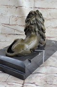 Load image into Gallery viewer, Signed Barye King Of Jungle Lion Bronze Sculpture Vintage Reproduction Art Deco