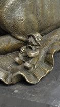 Load image into Gallery viewer, Mother Dog and 2 Puppies Bronze Sculpture Statue Pet Decor Signed Art Marble Base