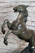 Load image into Gallery viewer, Rearing Horse on Hind Legs Bronze Sculpture Statue Equestrian PJ Mene Art Decor