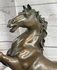 Load image into Gallery viewer, Rearing Horse Trainer Equestrian Artwork Art Bronze on Marble Statue Sculpture