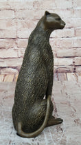 Load image into Gallery viewer, Stylized Bronze Leopard Sculpture – Modern Big Cat Décor for Art Lovers