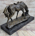Load image into Gallery viewer, Friendship between Horse & Dog Bronze Statue Sculpture Equestrian Decor
