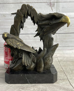 Majestic Bald Eagle Head Sculpture Bronze Statue Figurine Wildlife Bird Lover Art Decor