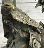 Majestic Bald Eagle Head Sculpture Bronze Statue Figurine Wildlife Bird Lover Art Decor