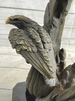 Majestic Bald Eagle Head Sculpture Bronze Statue Figurine Wildlife Bird Lover Art Decor