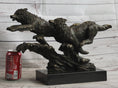 Load image into Gallery viewer, Running Wolves Dogs Wildlife Bronze Sculpture Statue Decor Signed Original Art
