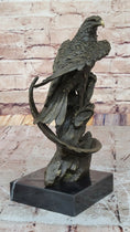 Load image into Gallery viewer, Regal Bronze Eagle Sculpture – Majestic Bird of Prey on Marble Base